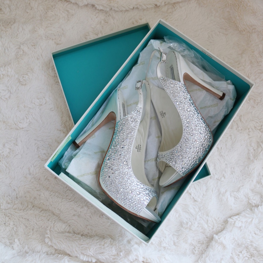 Benjamin Adams London Electra Ivory Crystal Pump